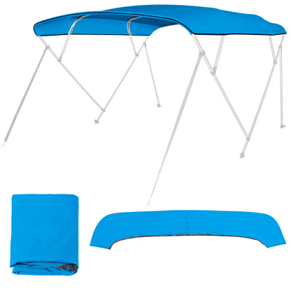 Boat Bimini Top | 4 Bow Pontoon Bimini Boat Tops Replacement Canvas Cover Blue