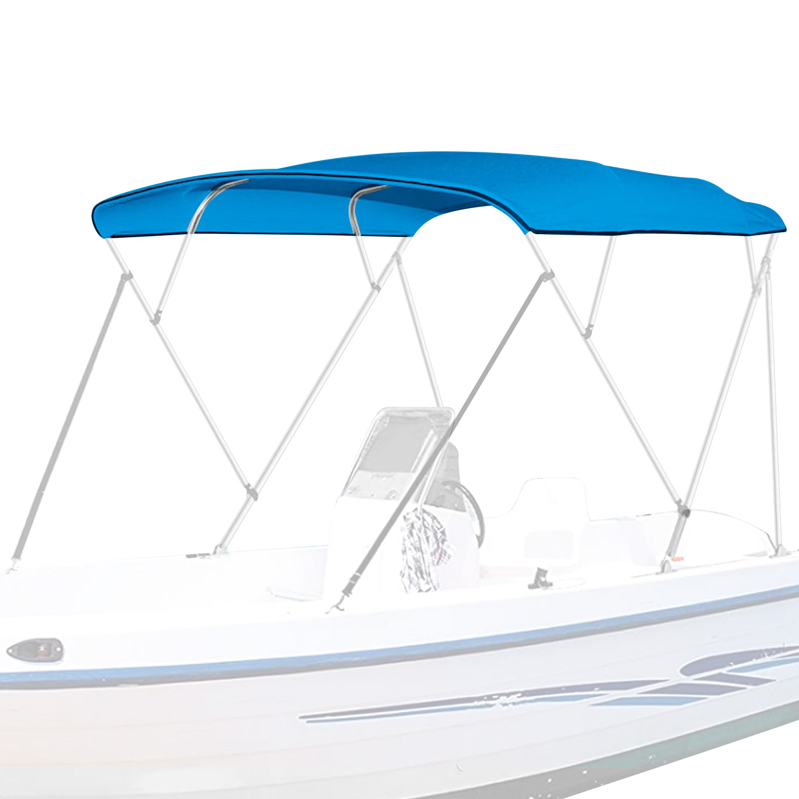 Boat Bimini Top | 4 Bow Pontoon Bimini Boat Tops Replacement Canvas Cover Blue